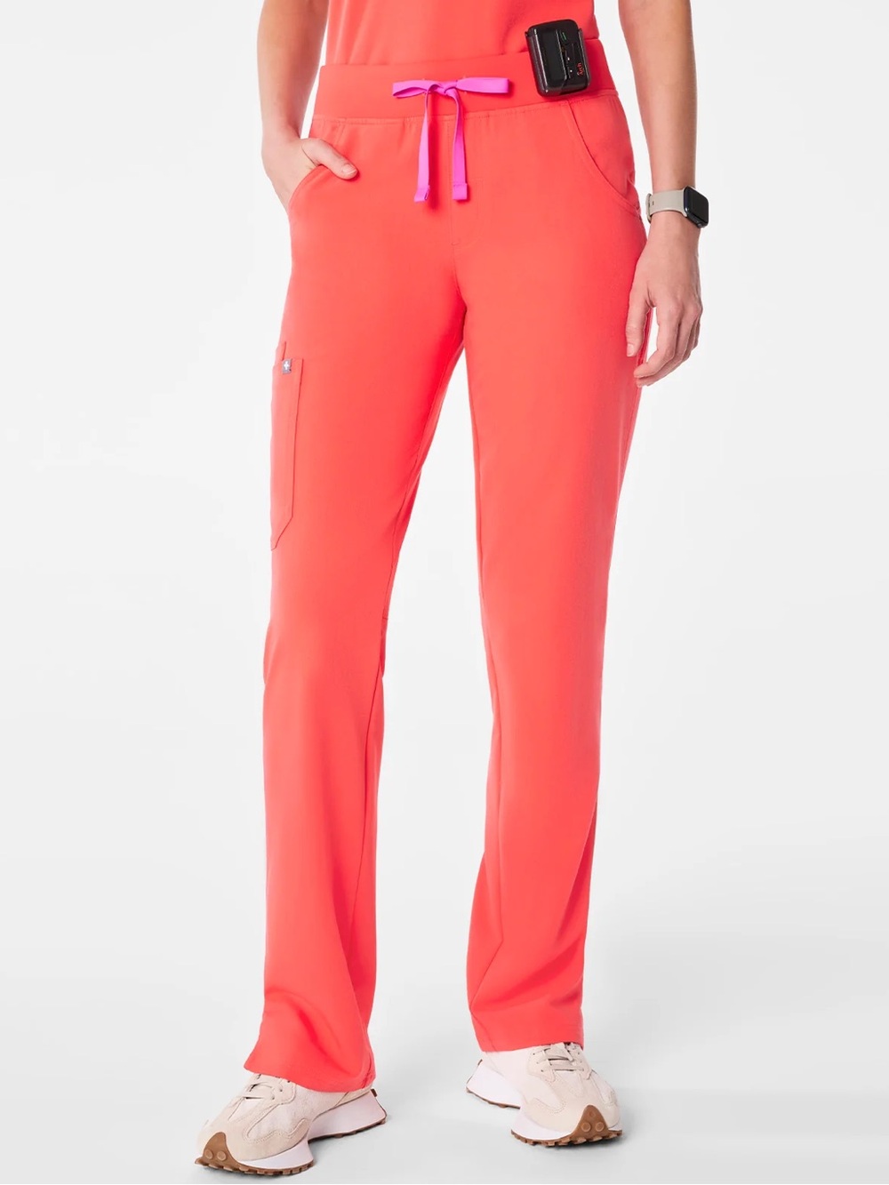 NWT Figs Kade Cargo Pants Womens 5XL Orange Scrubs Purple Drawstring